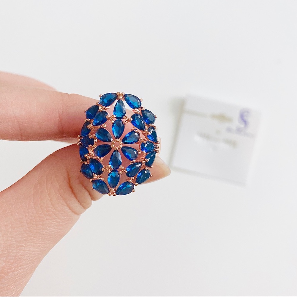 Savvy Cie | Rose Gold Vermeil Sapphire Ring